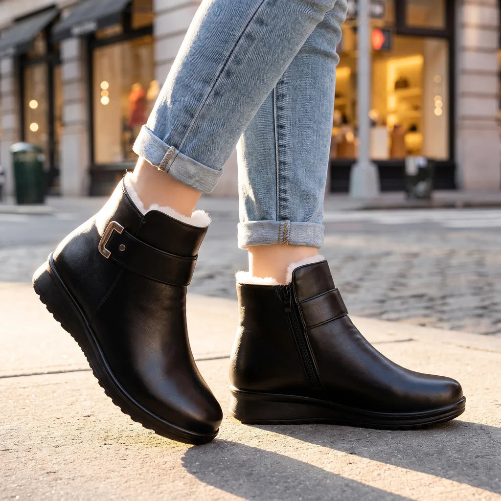 Eloise | Womens Fall Leather Ankle Boots