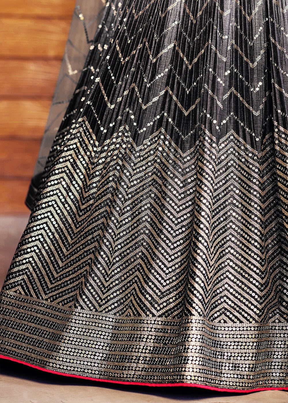 Shades Of Black Soft Net Lehenga Choli with Sequins & Thread Embroidery work | Ready To Wear - qivii