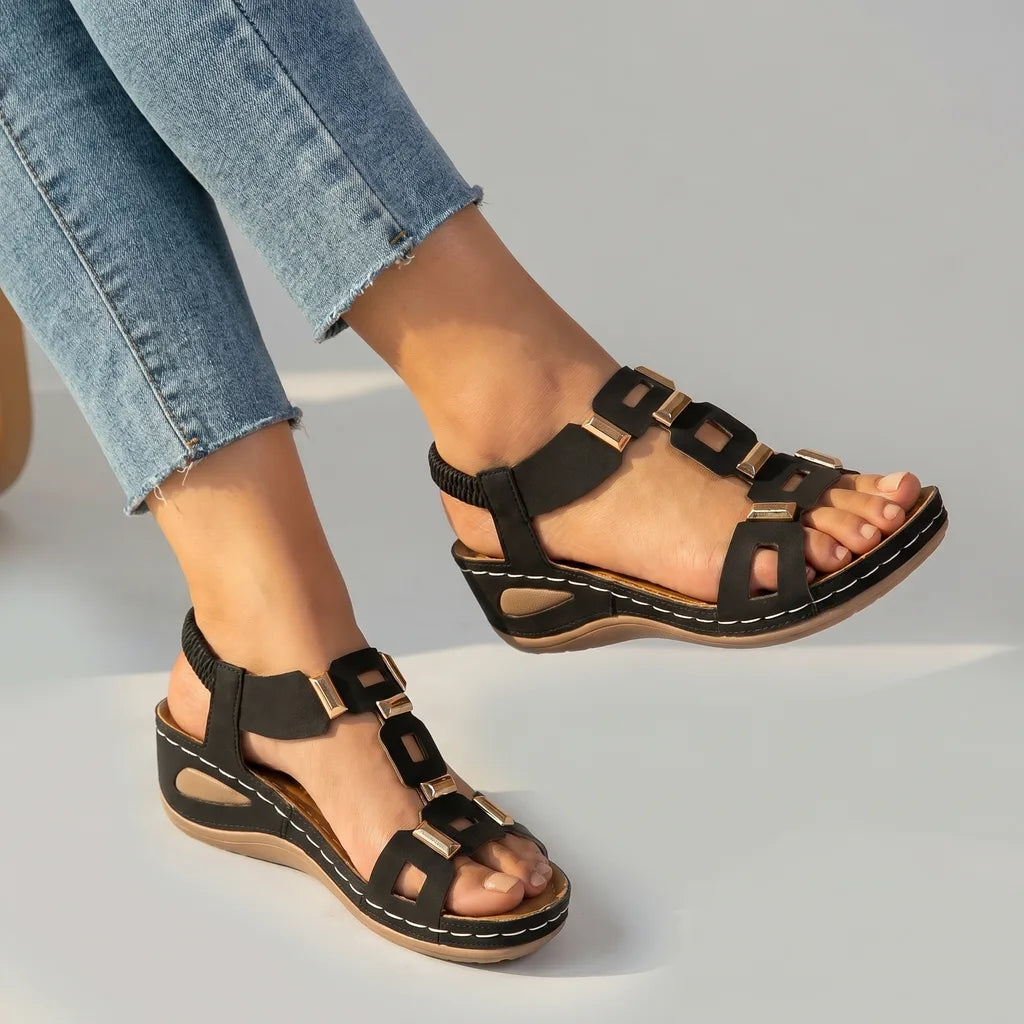 Evelyn T-Strap Sandals