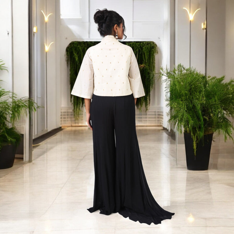 Elegant Black Sharara Pant - qivii