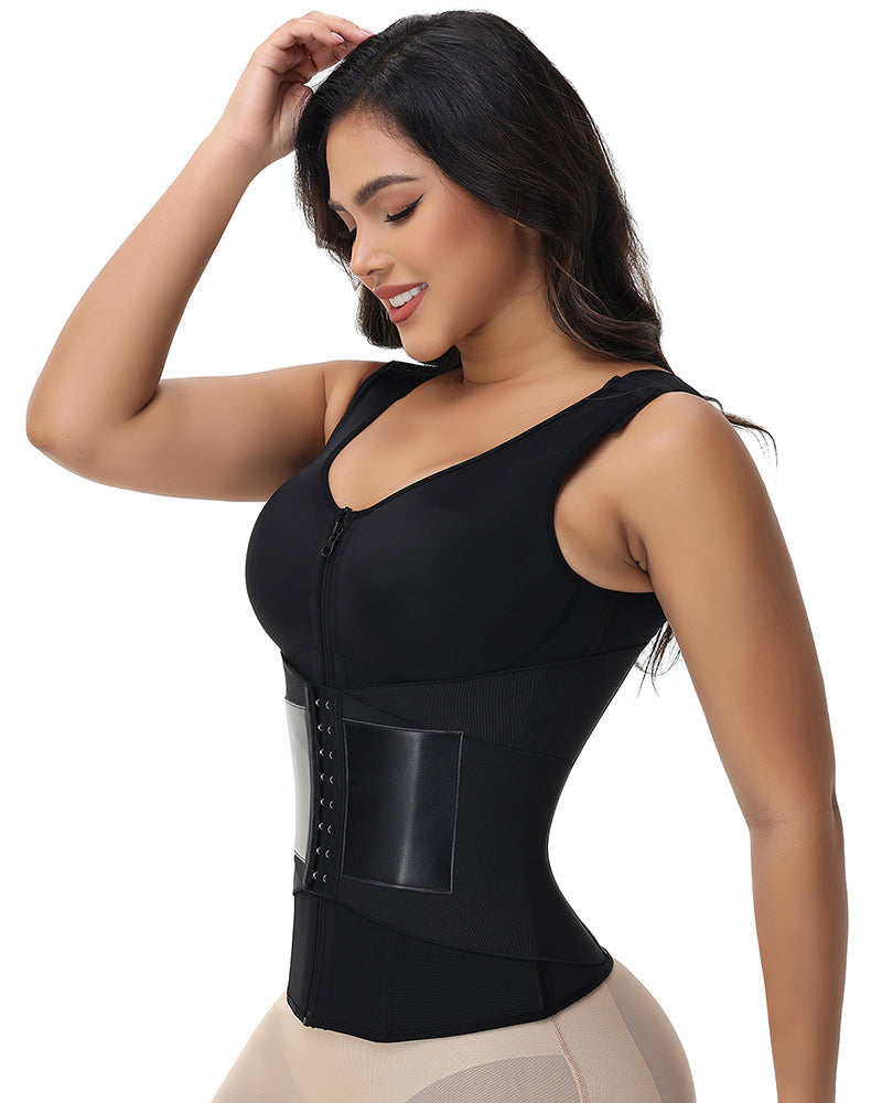 Shapshe® Fajas Colombianas Double Compression Waist Trainer Vest