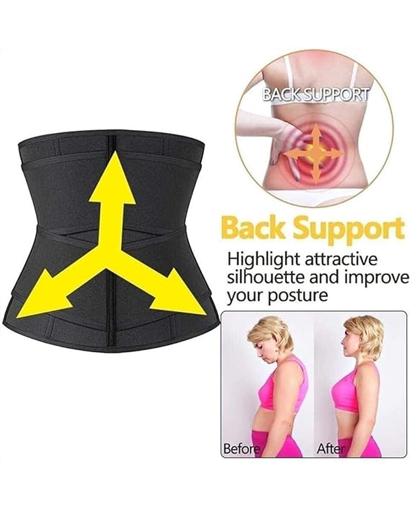 Neoprene Sweat Waist Trainer Corset Trimmer Shaper Belt for Women  - By Qivii