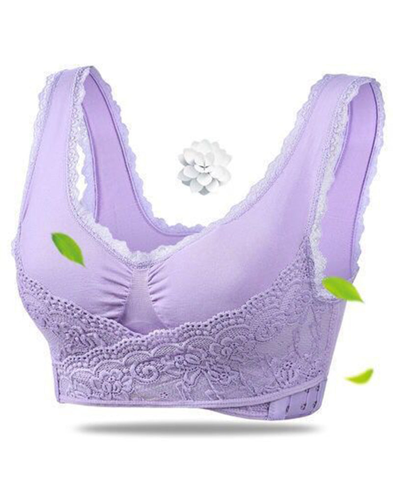 Women's Front Cross side Buckle Steelless Push up Sports Bra  - By Qivii