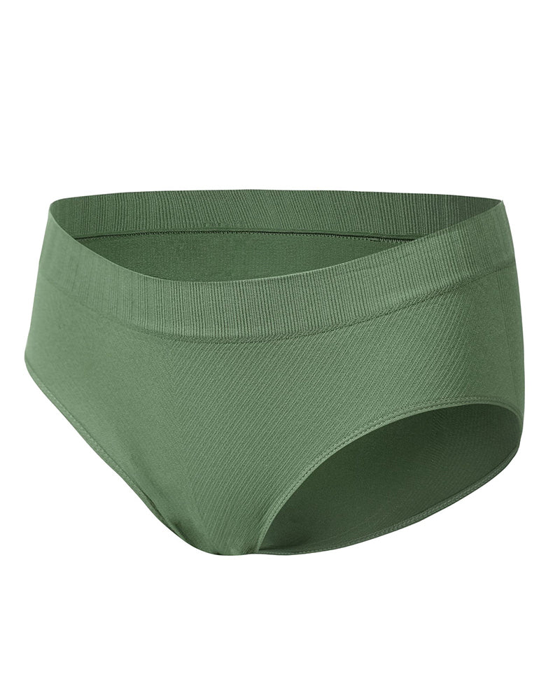 Women’s Solid Hip-Lifting Pure Cotton Slimming Briefs Seamless Low Waist Underwear  - By Qivii