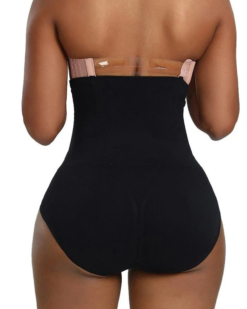 High Waist Butt Lift Shaping Briefs Seamless Tummy Control Shapewear Panties  - By Qivii