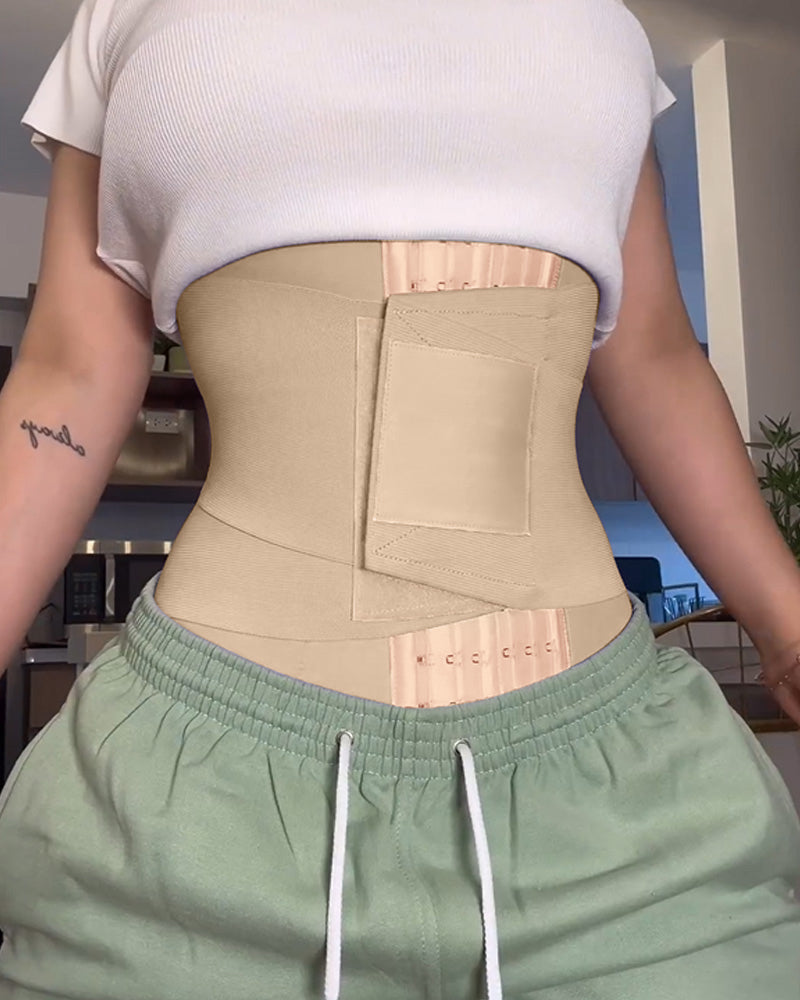 Shapshe® Women Double Compression Tummy Wrap Sweat Sauna Waist Trainer