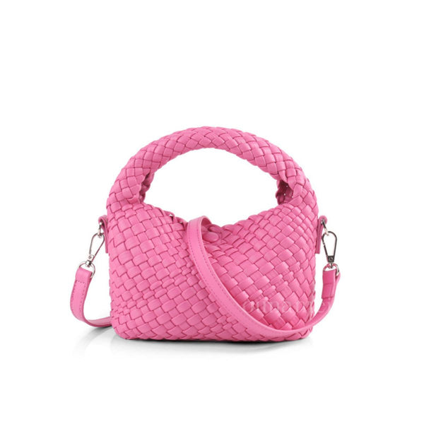 Mini Woven Crossbody Tote Bag