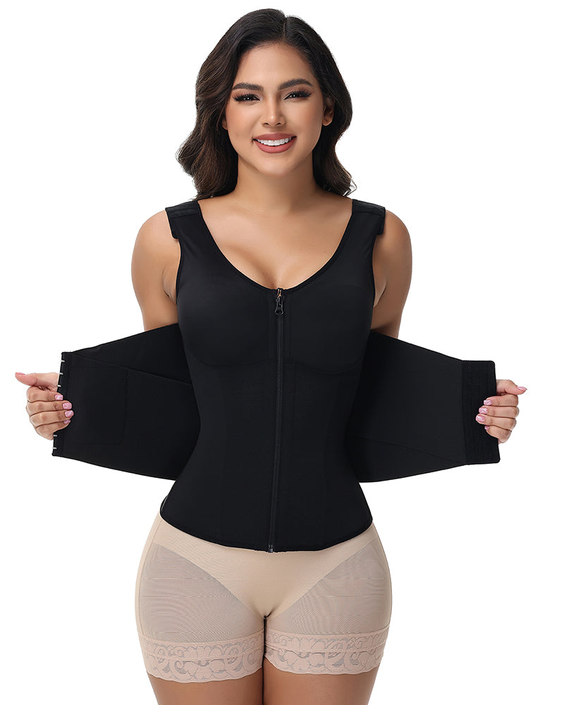 Shapshe® Zipper & Button Double Pressure Sports Waist Trainer