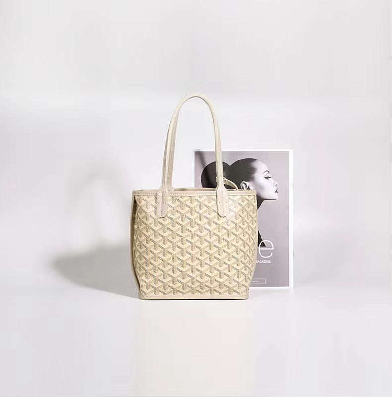 Women’s Reversible Chevron Mini Satchel — Dual-Sided Artisan-Woven Tote with Top Handle & Convertible Strap