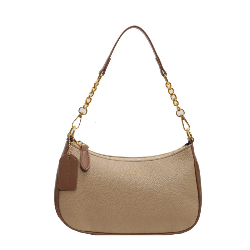 Women's Artisan Crescent Crossbody Bag - Versatile Shoulder Bag with Chain Strap & Convertible Carry