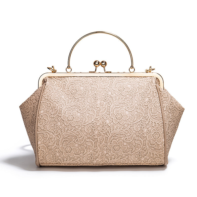 Women's British Vintage Oversized Bag – Multi-Way Shoulder/Tote Bag with Clip Closure