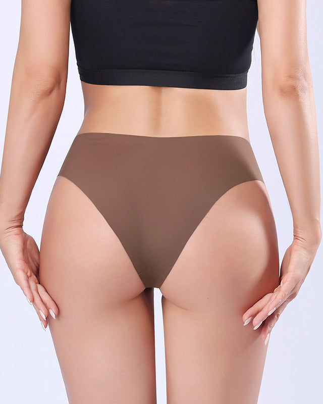 Sexy Ice Silk Low-Rise Panties Seamless Multicolor Briefs Lingerie  - By Qivii
