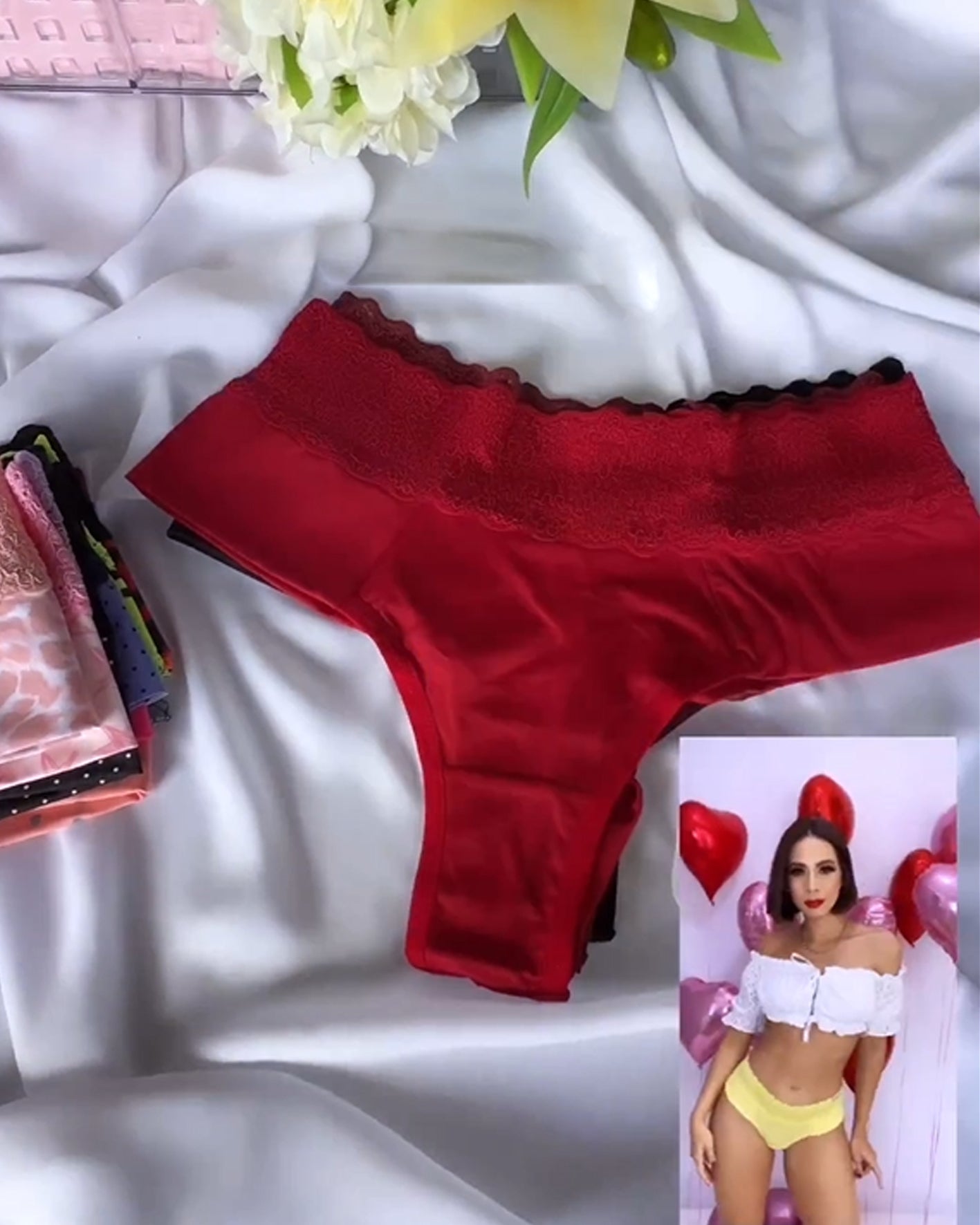 Lace Shaped Underwear Panties Breifs  - By Qivii