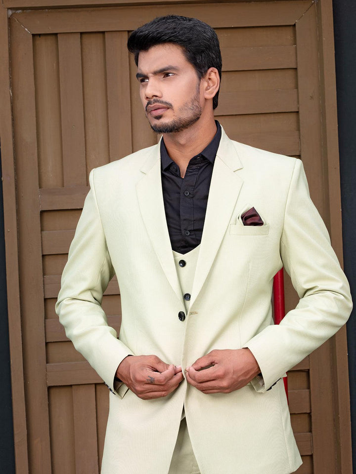 Fantastic Light Green Color Men's Single Breasted Blazer