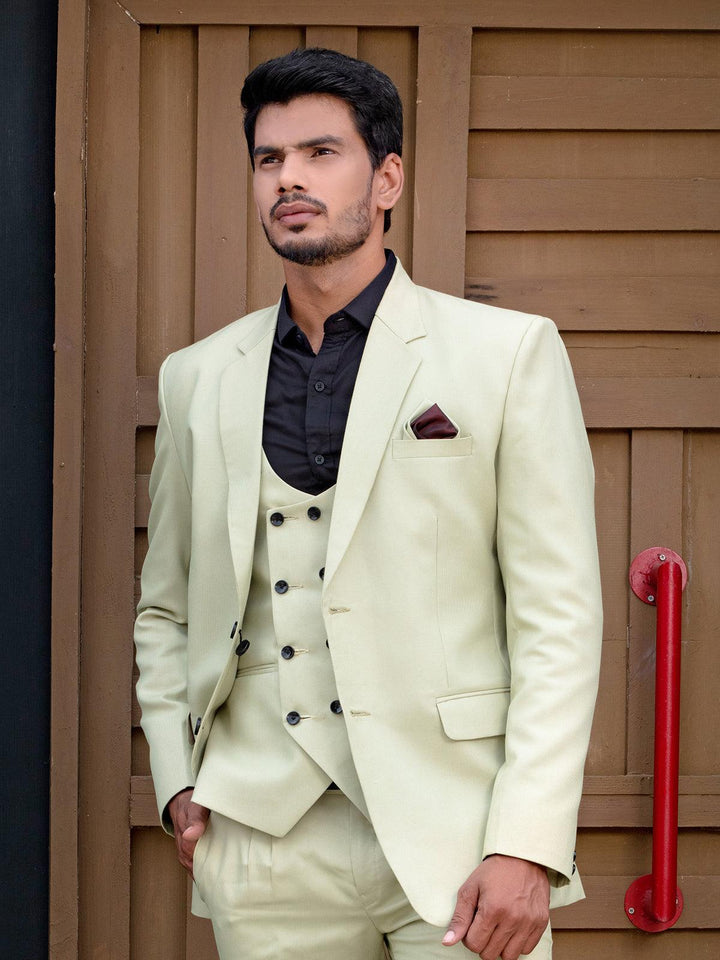 Fantastic Light Green Color Men's Single Breasted Blazer