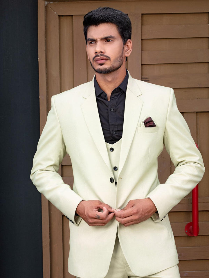 Fantastic Light Green Color Men's Single Breasted Blazer