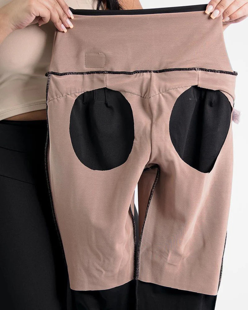 High Waisted Tummy Control Butt Lifting Leggings Comfy Stretch Slimming Skinny Pants with Zipper  - By Qivii
