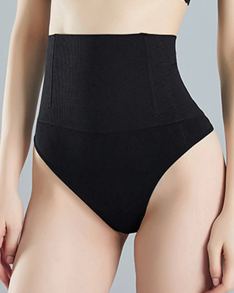 Women Slimming High Waist Tummy Control Girdle Thong Underwear Brief  - By Qivii