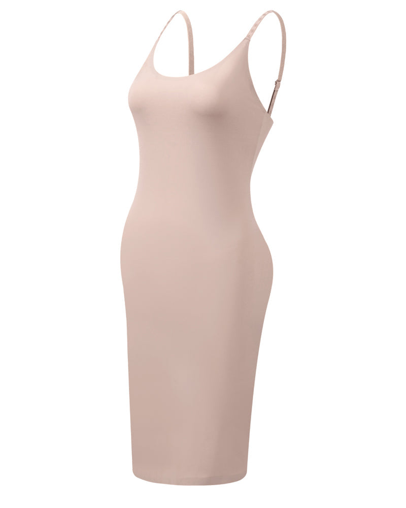Sexy Seamless Long Suspender Hip-Hugging Dress Tummy Control Under Dress Body Shaper  - By Qivii