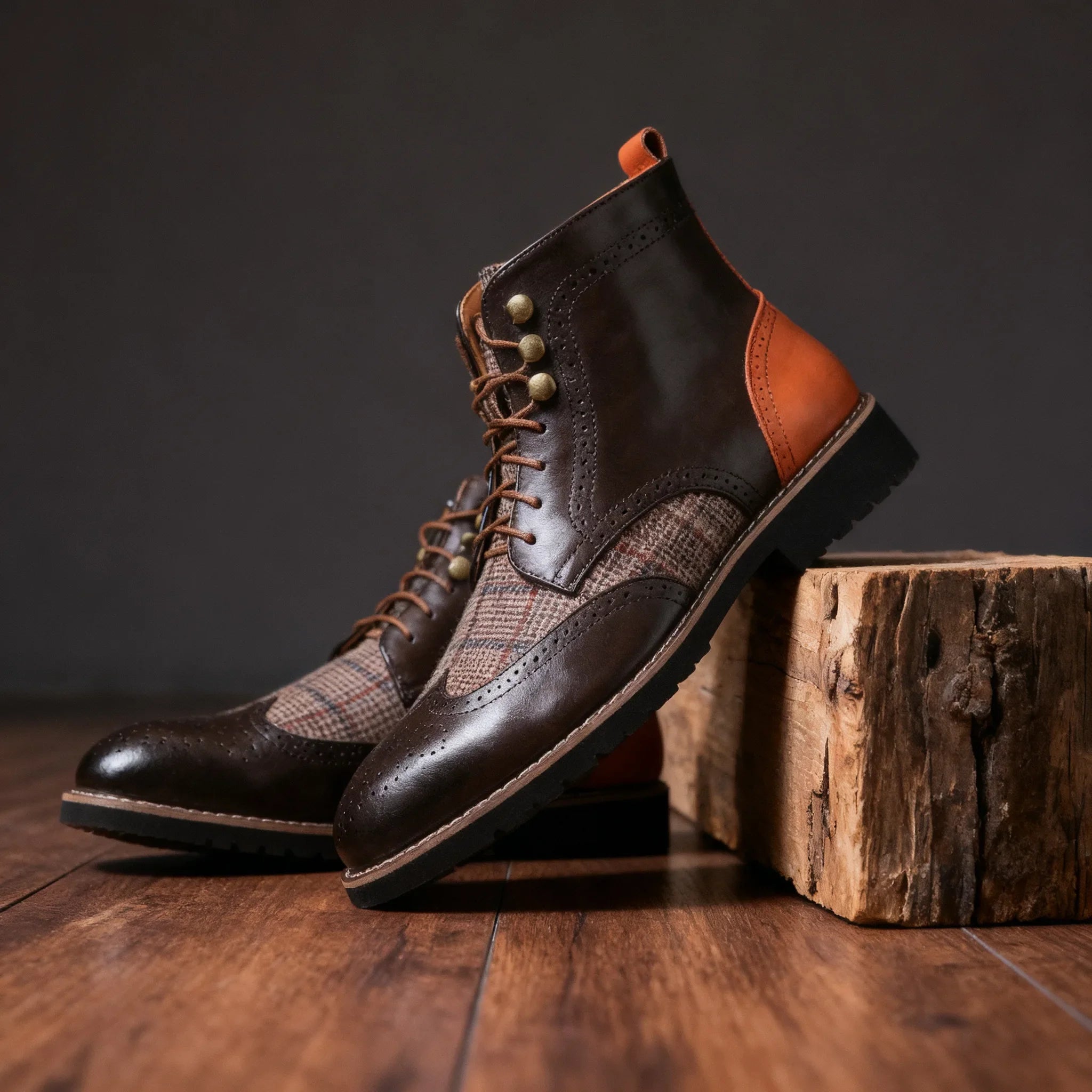 Fergus | Mens Fall Slip On Brown Boots