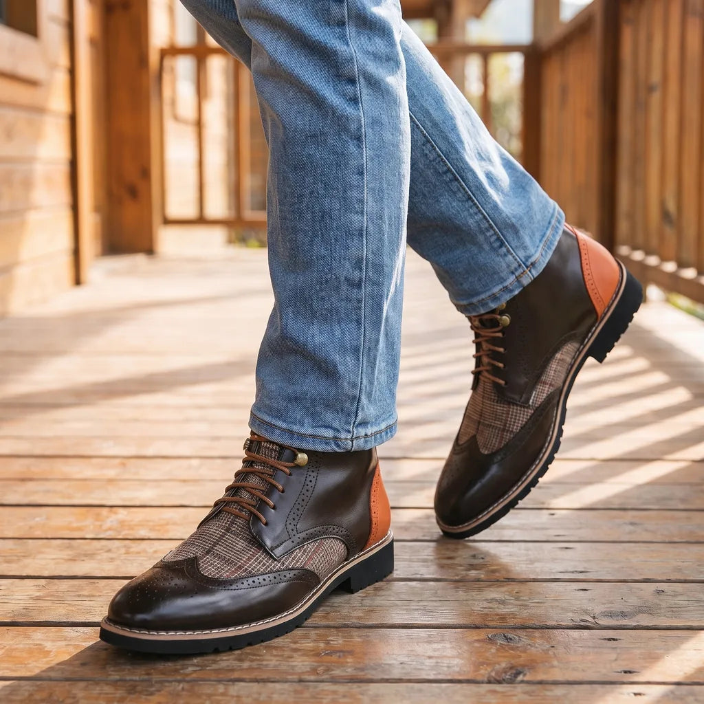 Fergus | Mens Fall Slip On Brown Boots