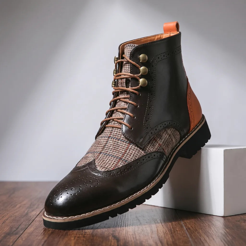 Fergus | Mens Fall Slip On Brown Boots