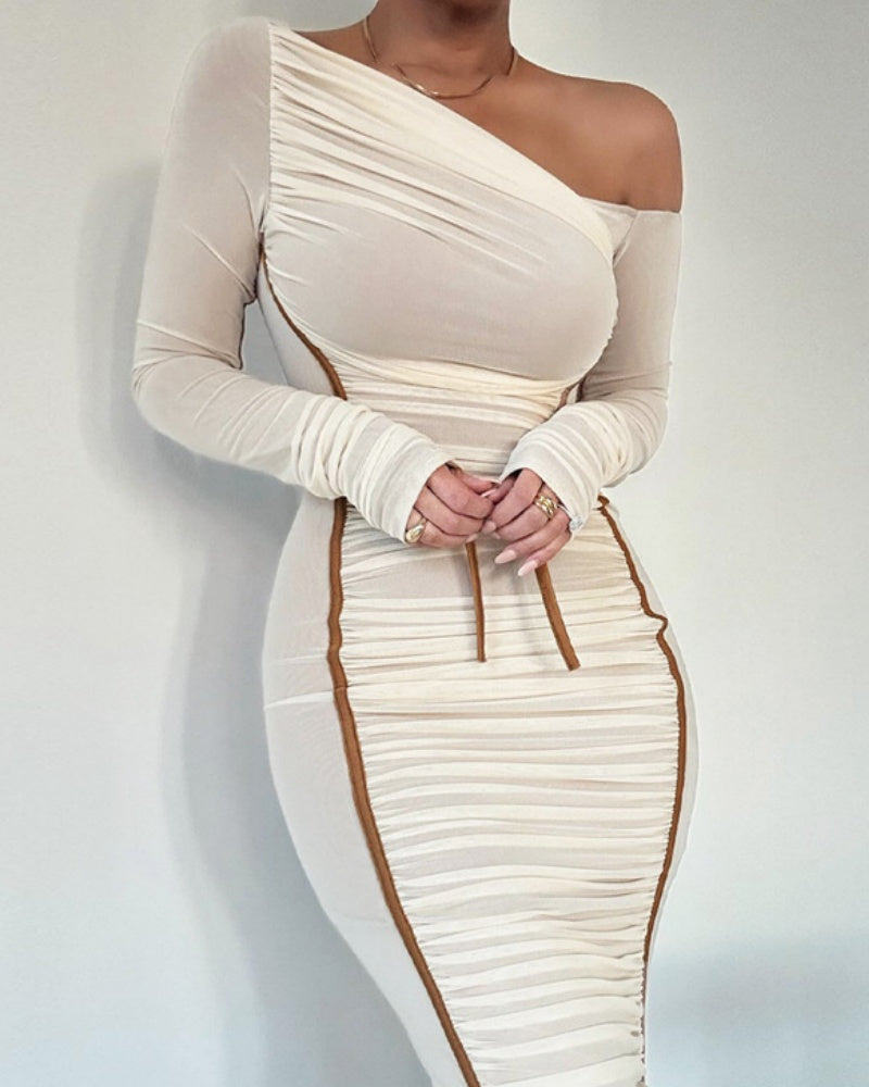 Sexy Breathable Off Shoulder Slim Fit Dress for Women  - By Qivii