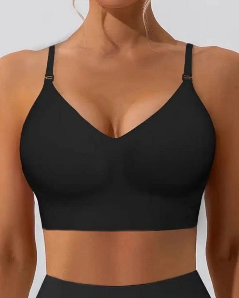 U Shaped Backless Seamless Wire Free Push Up Bra  - By Qivii