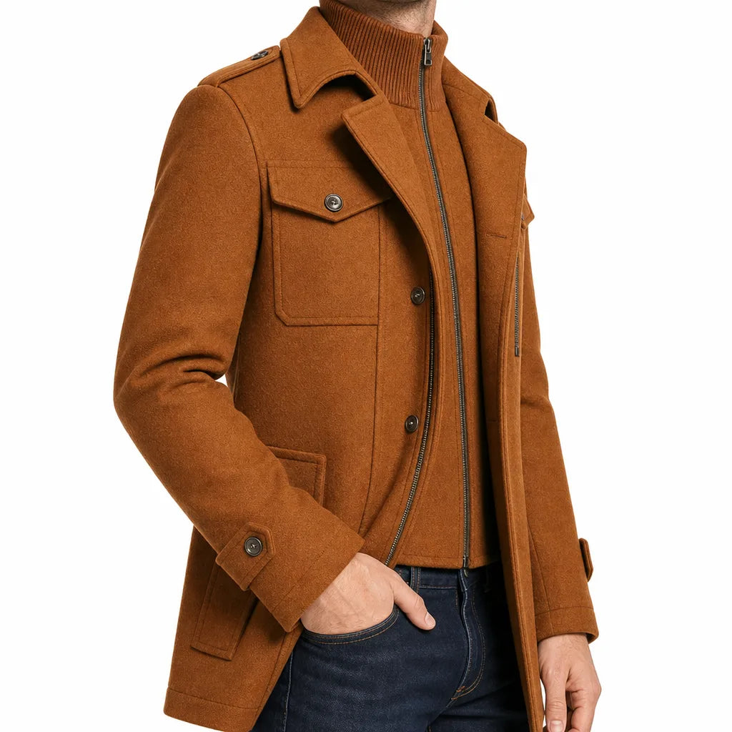Fleming Double Collar Overcoat