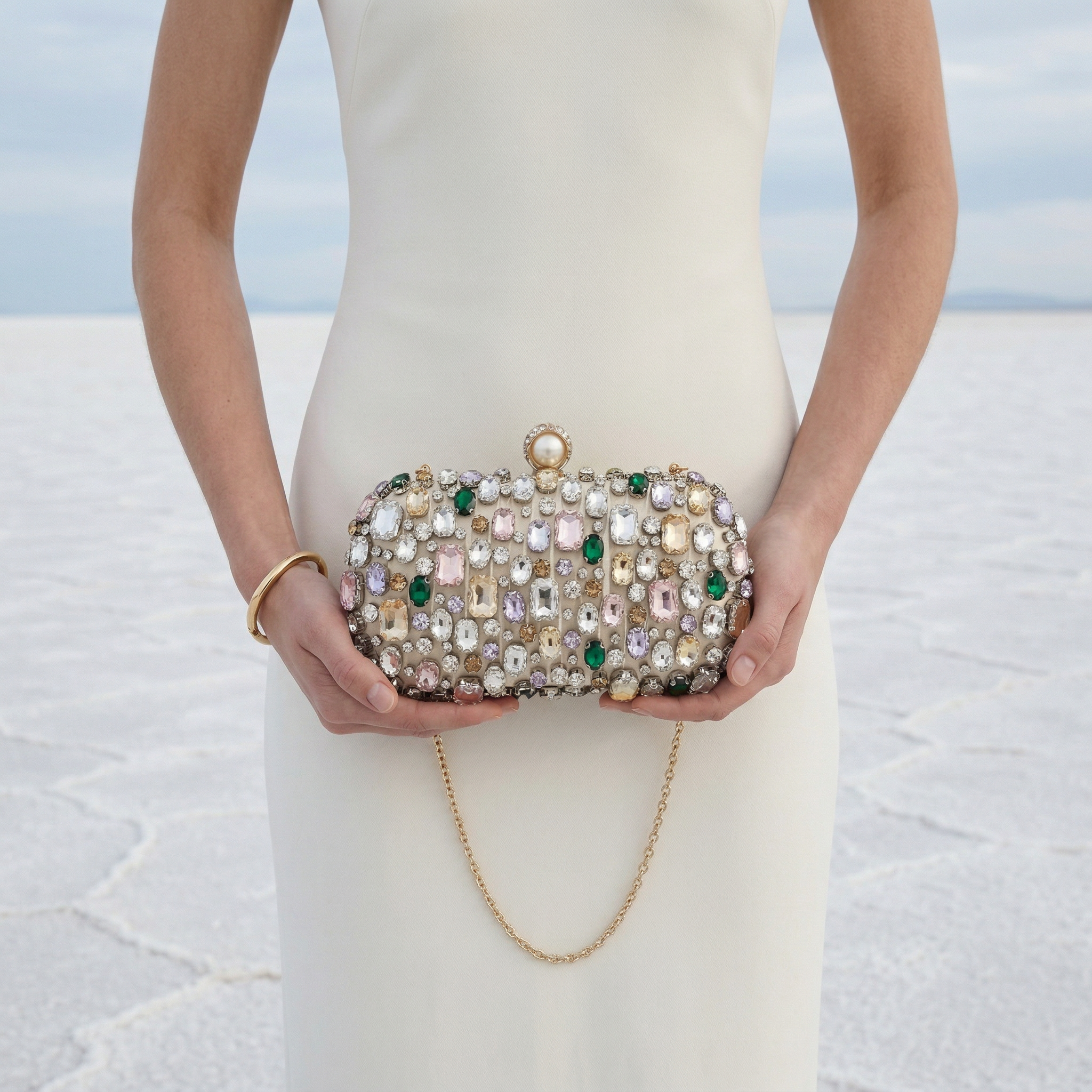 Mosaic Crystal Clutch  - By Qivii