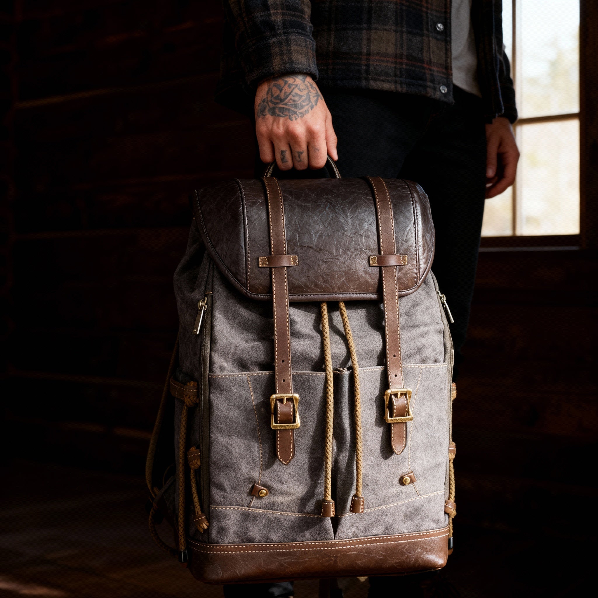 Bear Creek Canvas Backpack