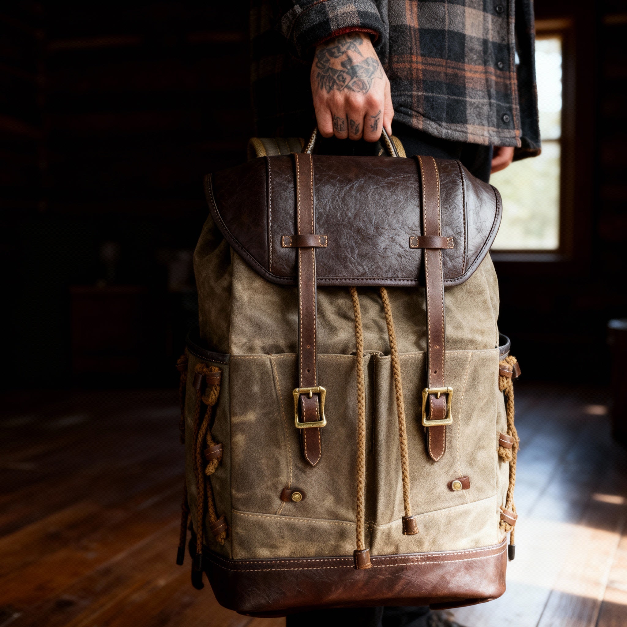 Bear Creek Canvas Backpack