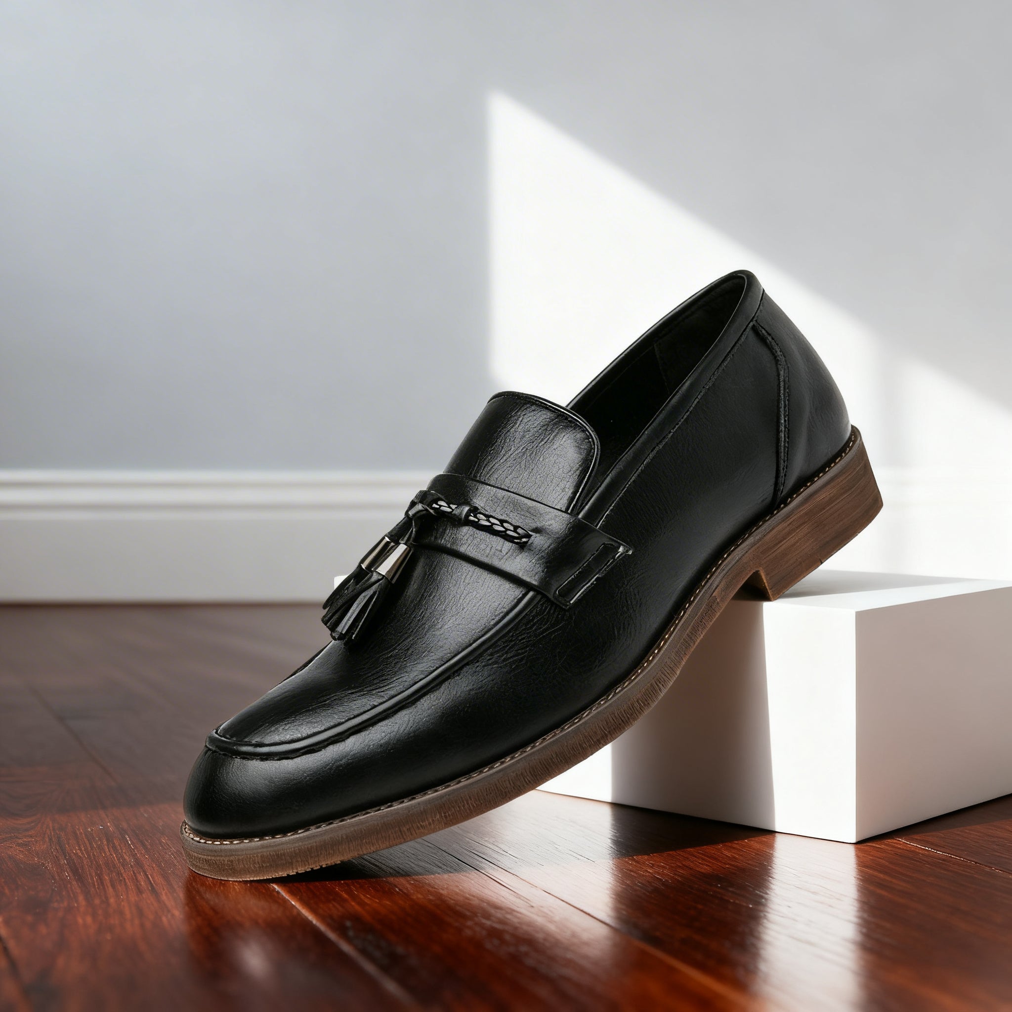 Carlson Tassel Leather Loafers