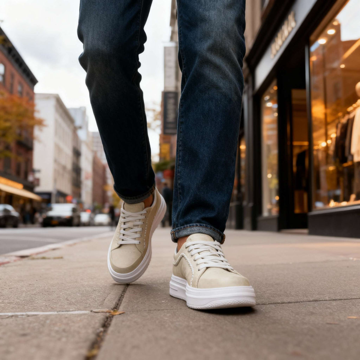 Roger Hicks | men's Leather Sneakers  - By Qivii