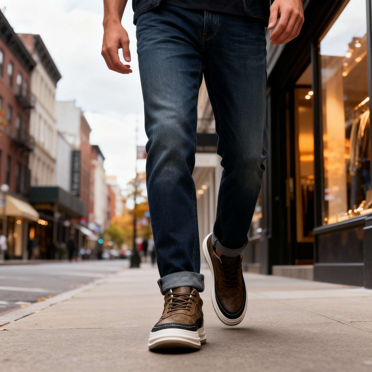 Travis Page | men's Leather Sneakers  - By Qivii