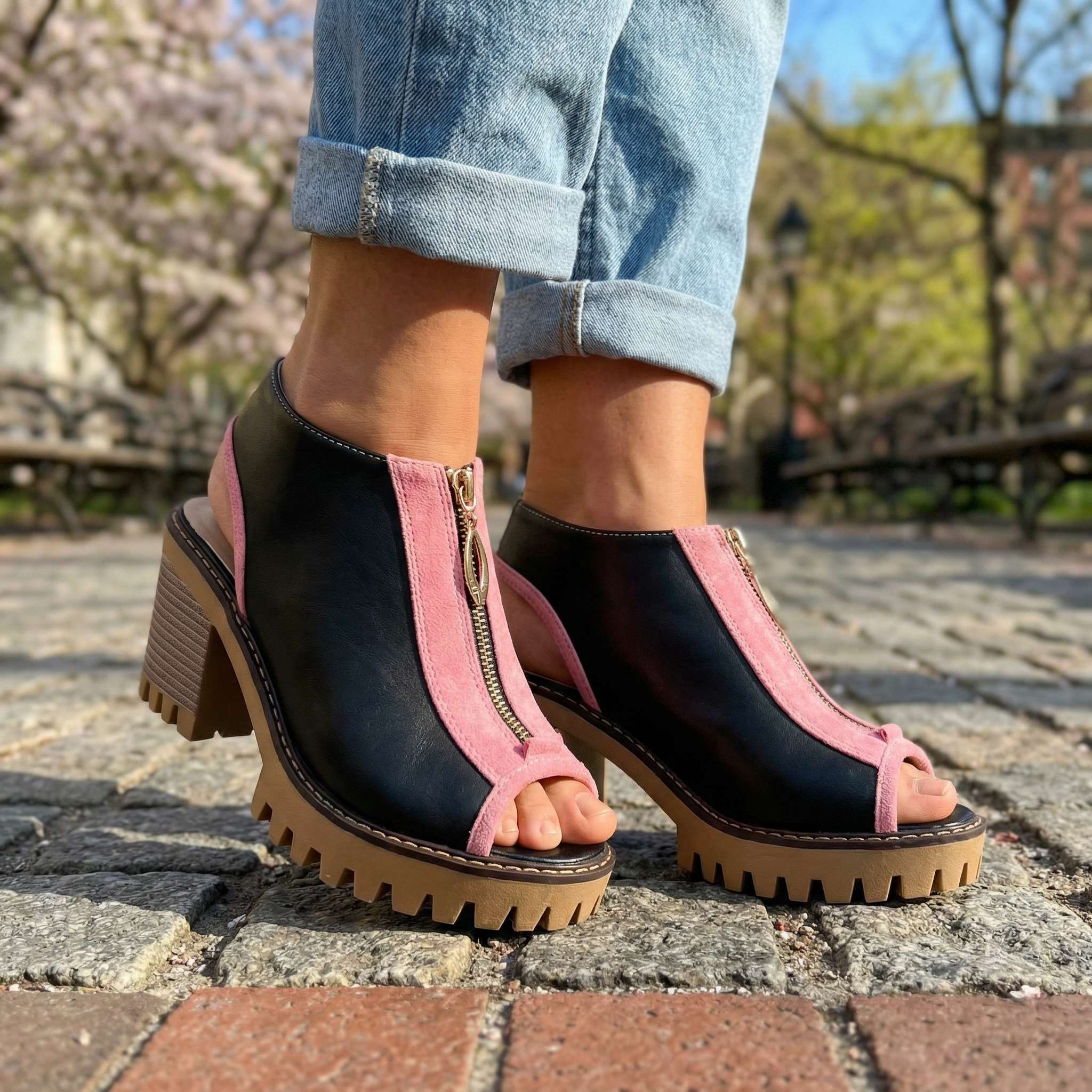 Ashley Zipper Heels