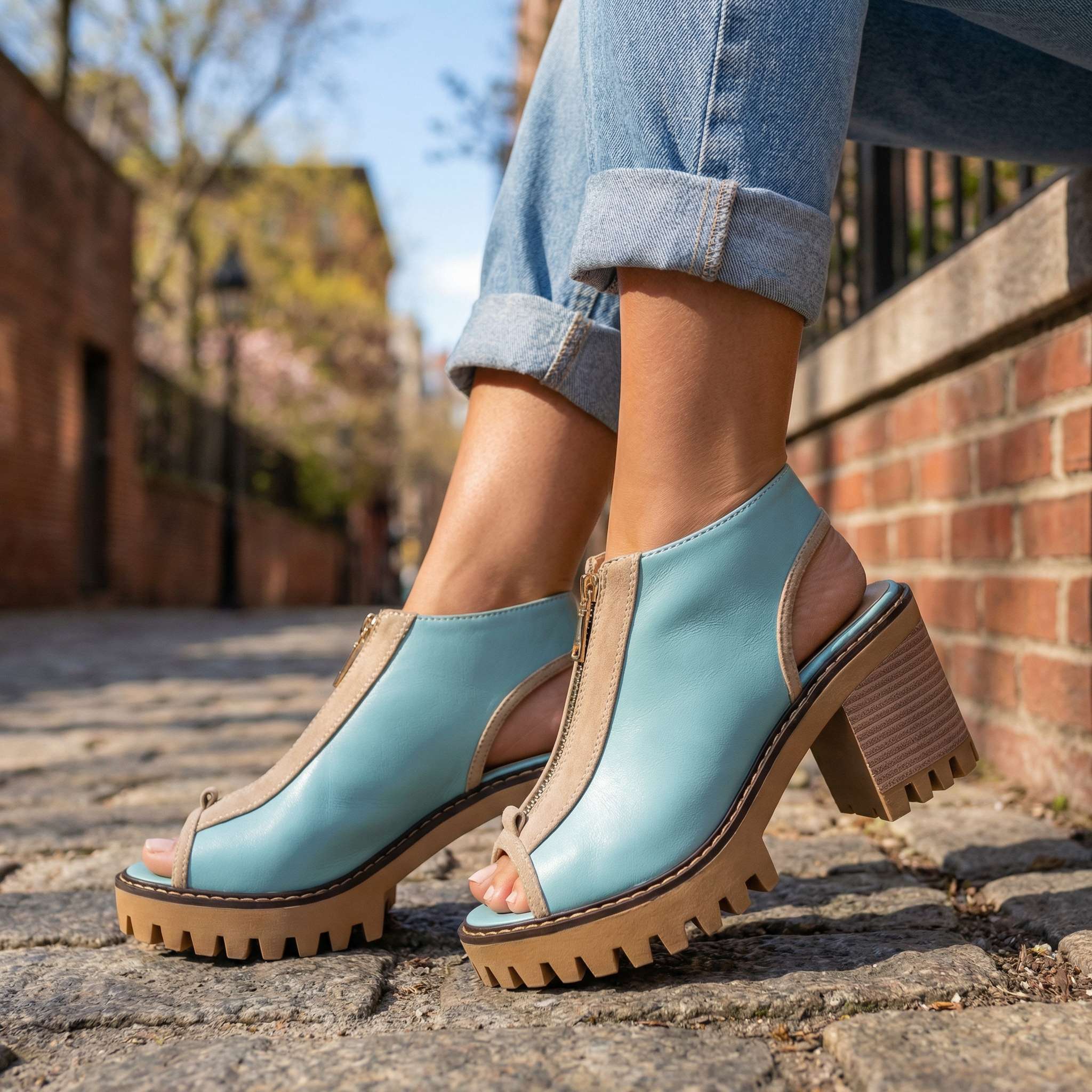 Ashley Zipper Heels