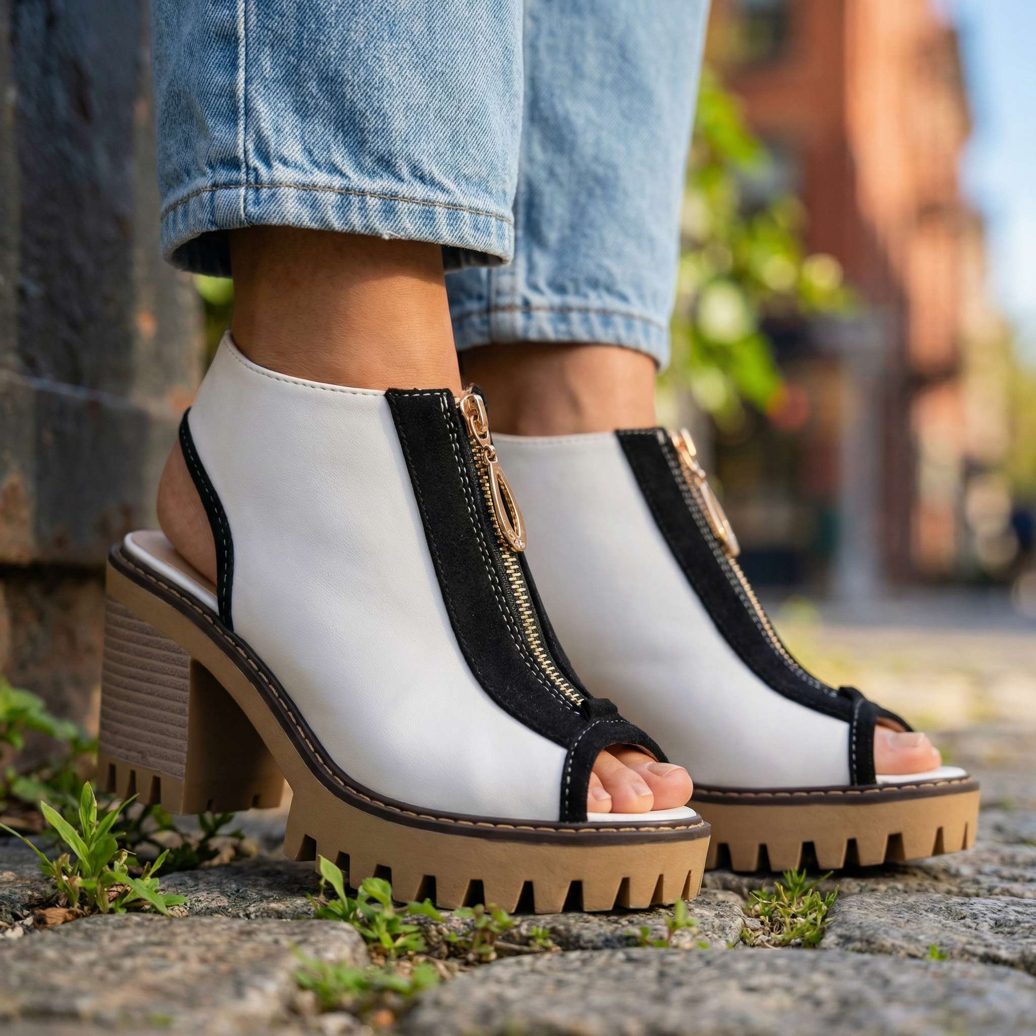 Ashley Zipper Heels