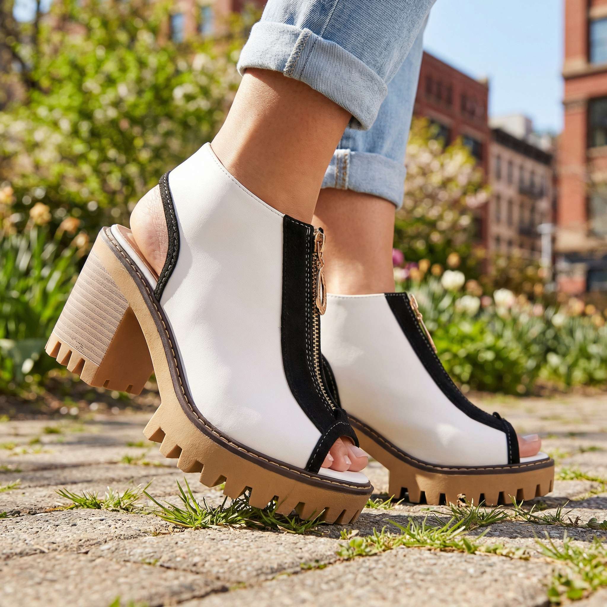 Ashley Zipper Heels