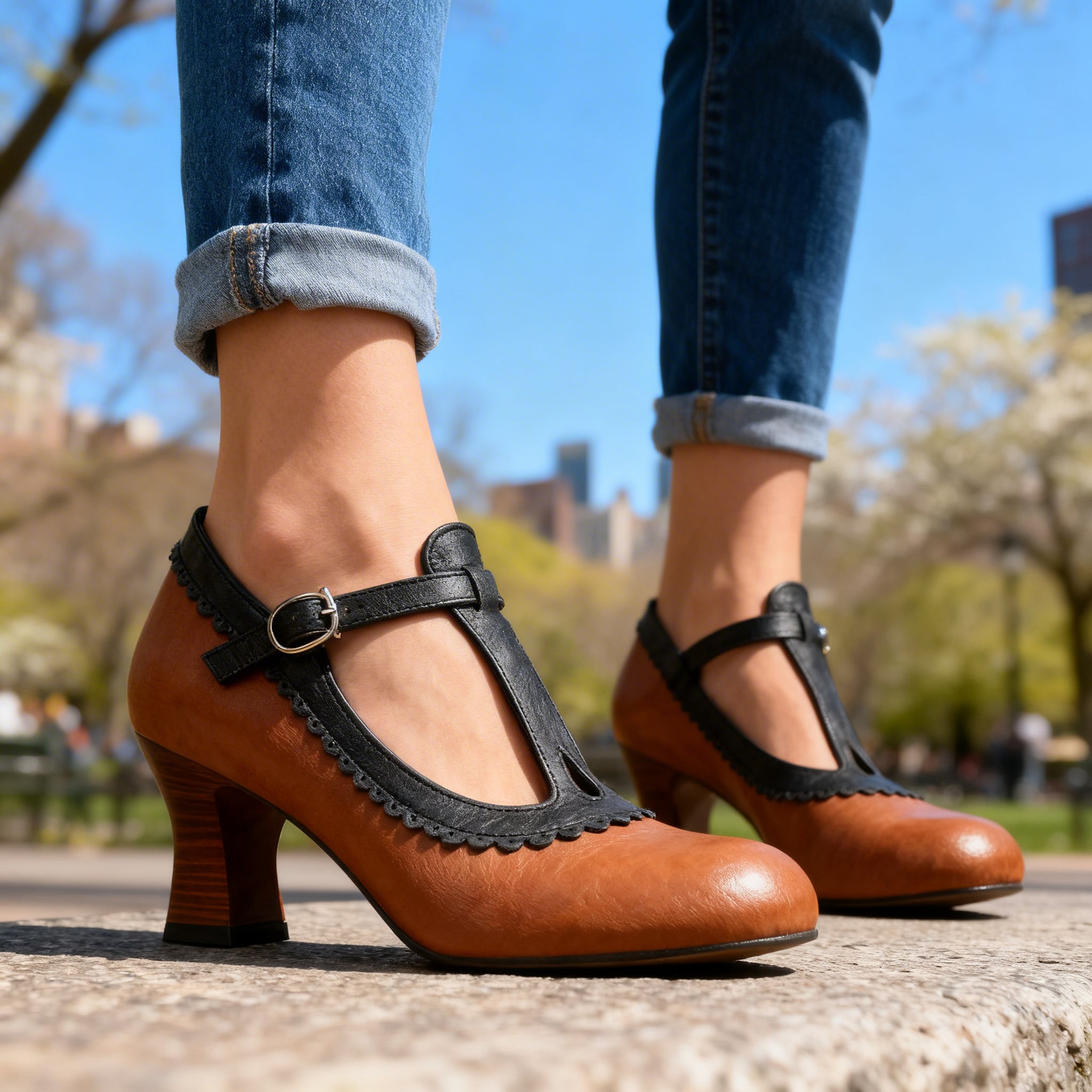Amelia T-Strap Loafers