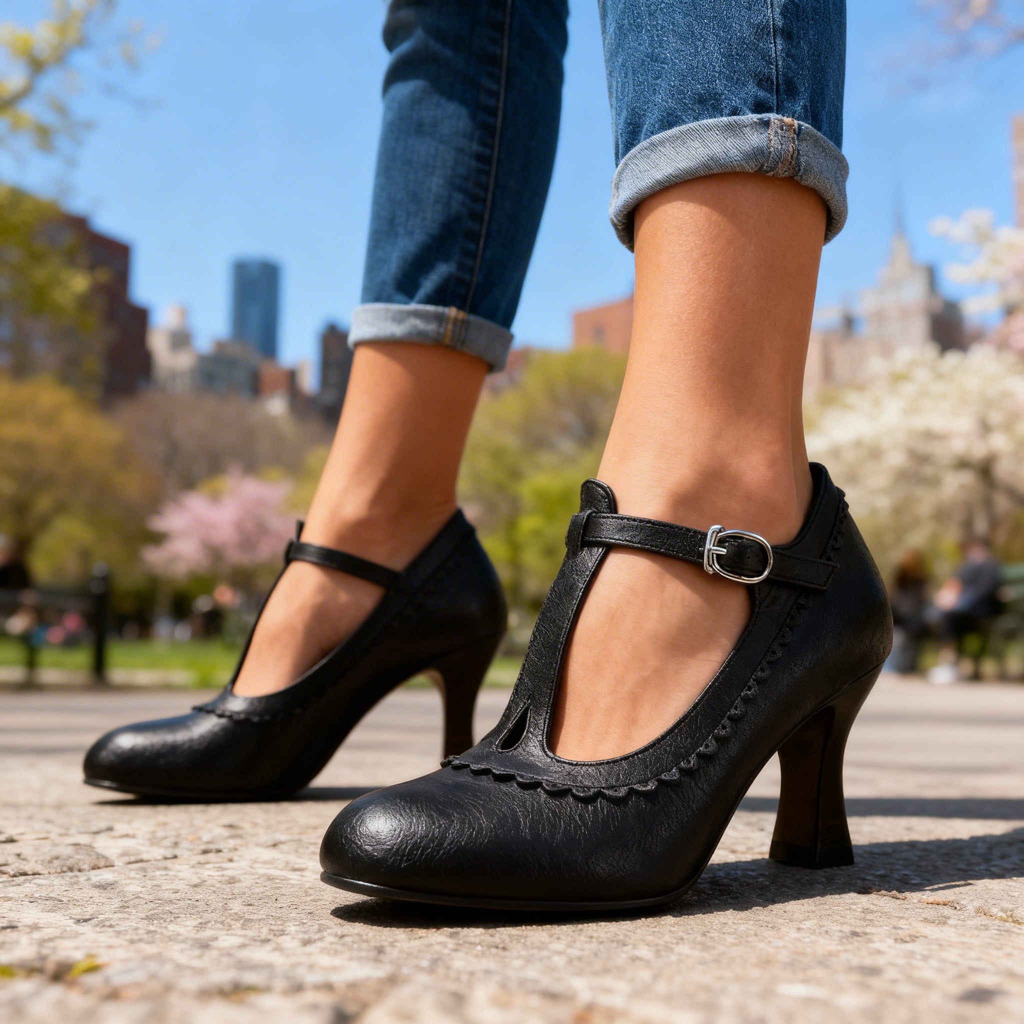 Amelia T-Strap Loafers
