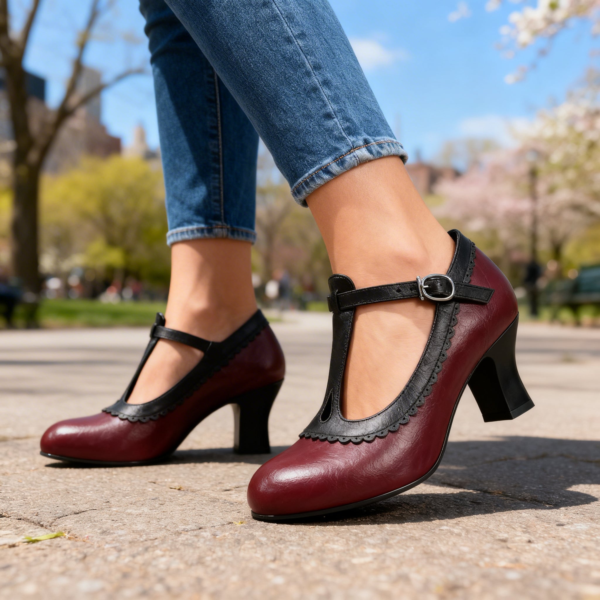 Amelia T-Strap Loafers