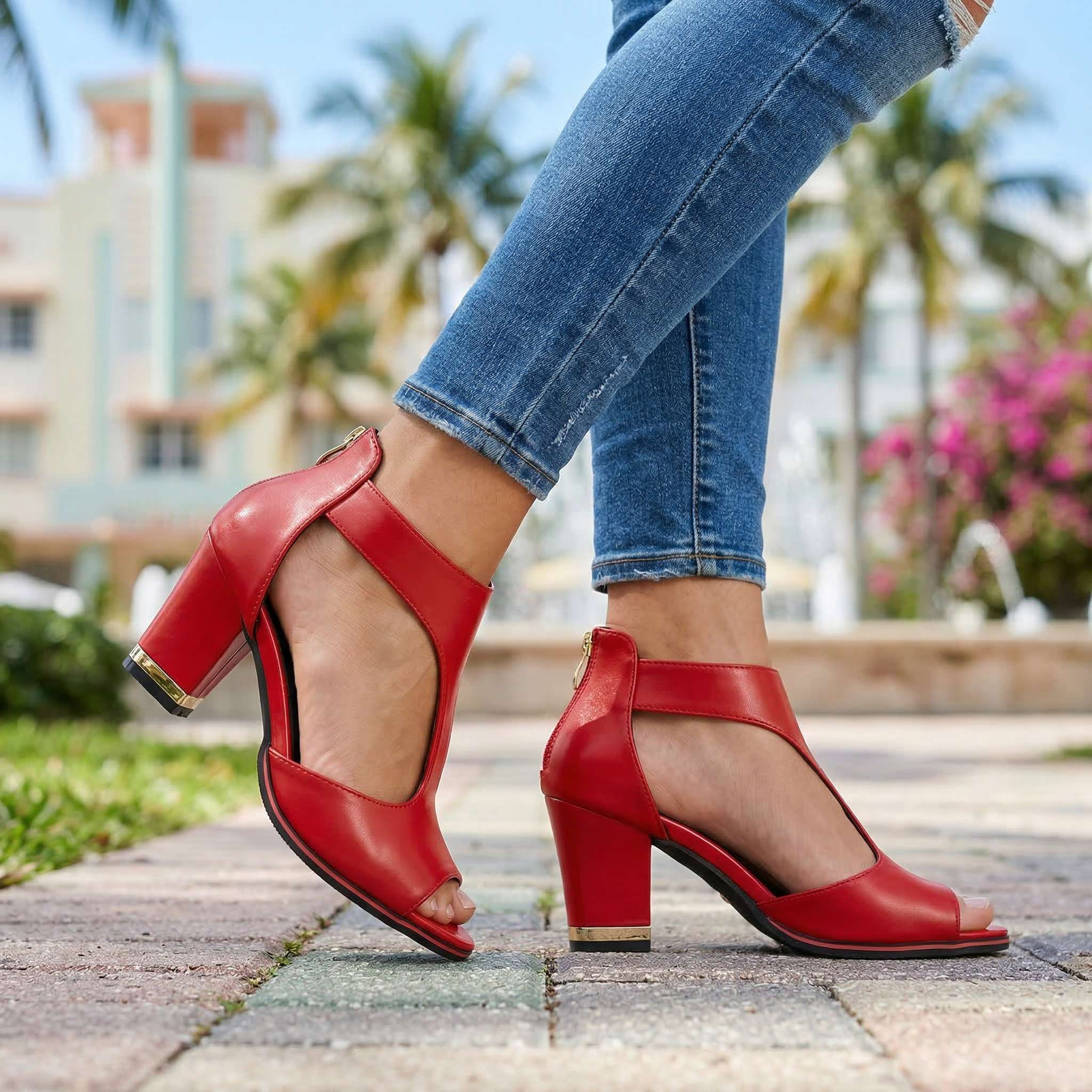 Angelina Open Toe Heels