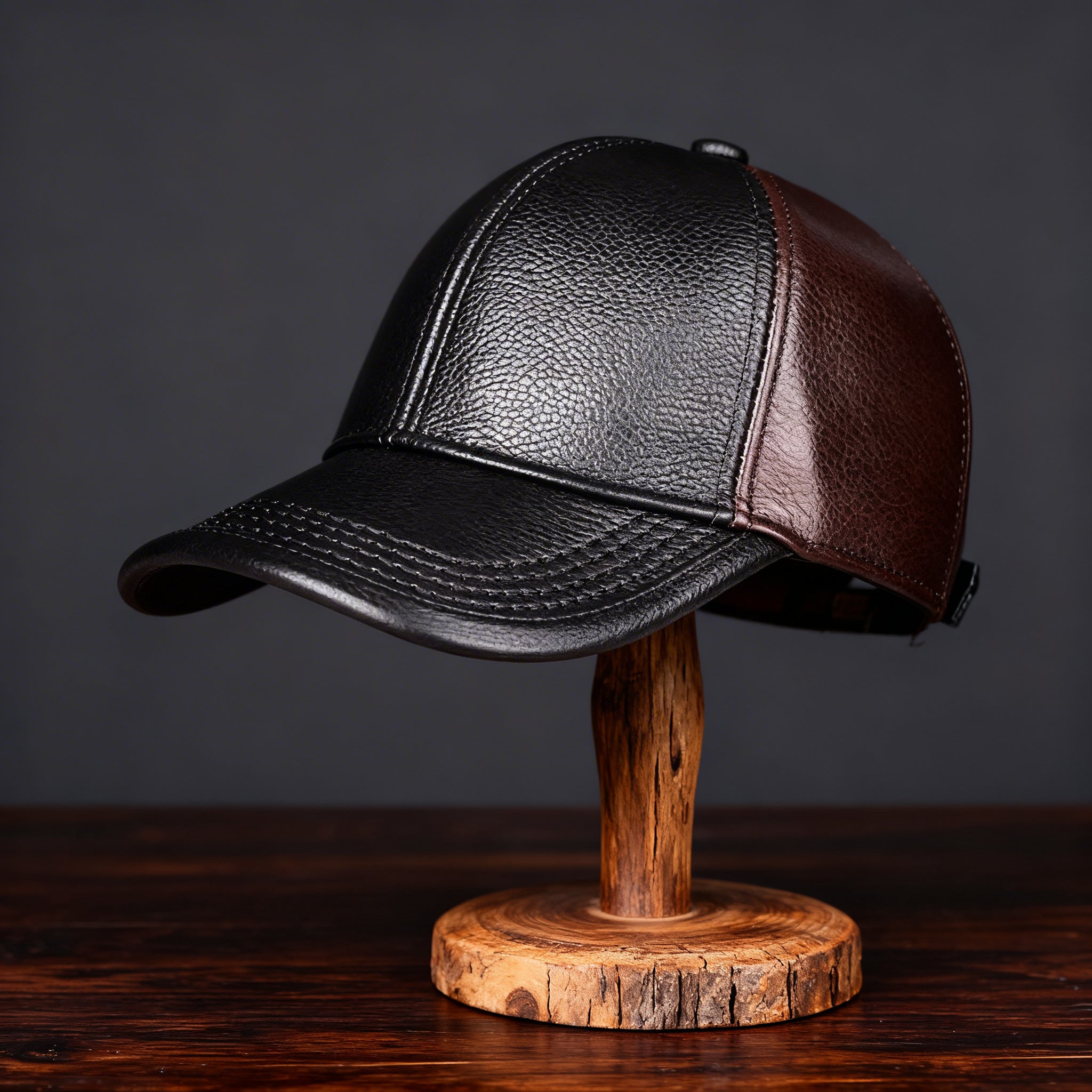 Backwoods Leather Cap