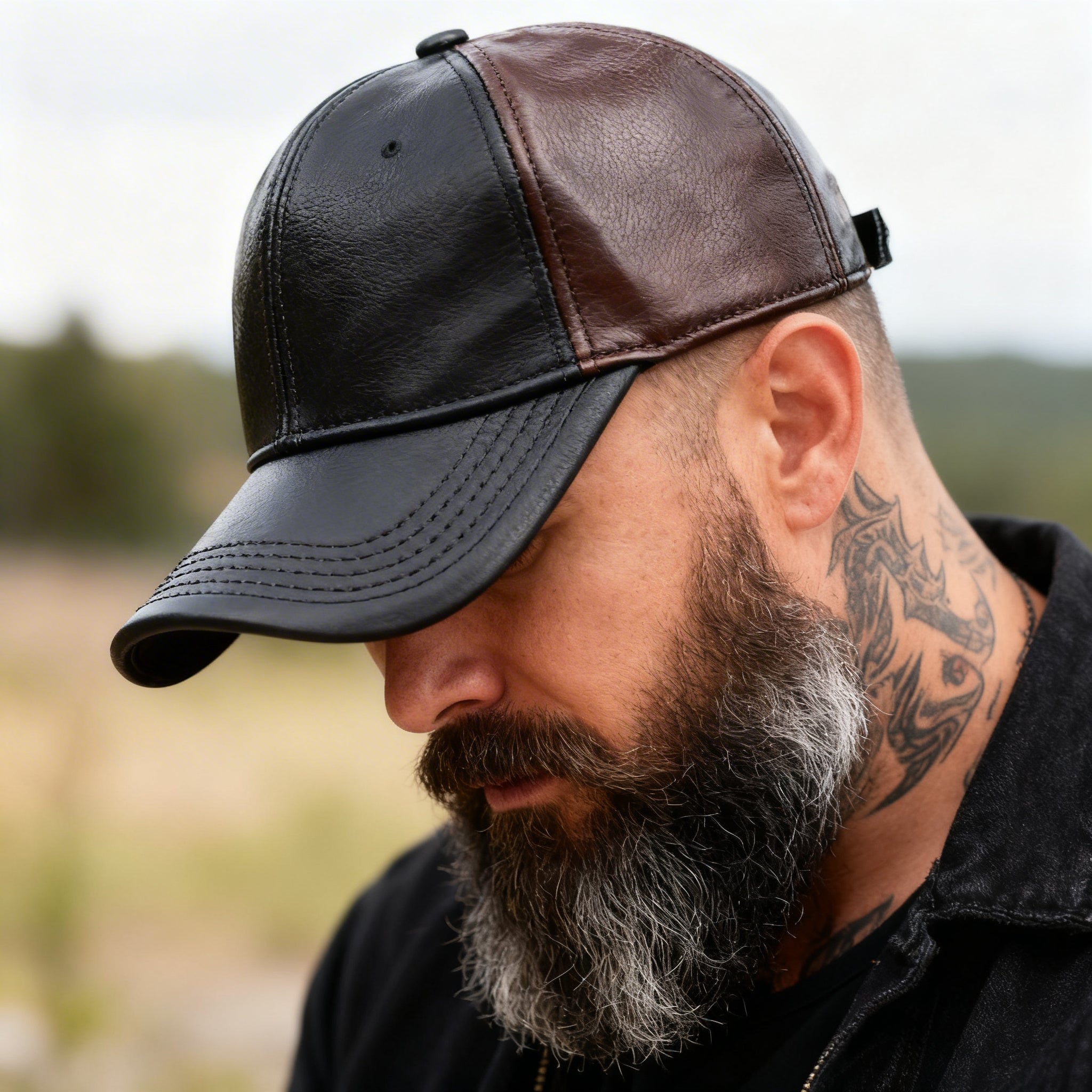 Backwoods Leather Cap