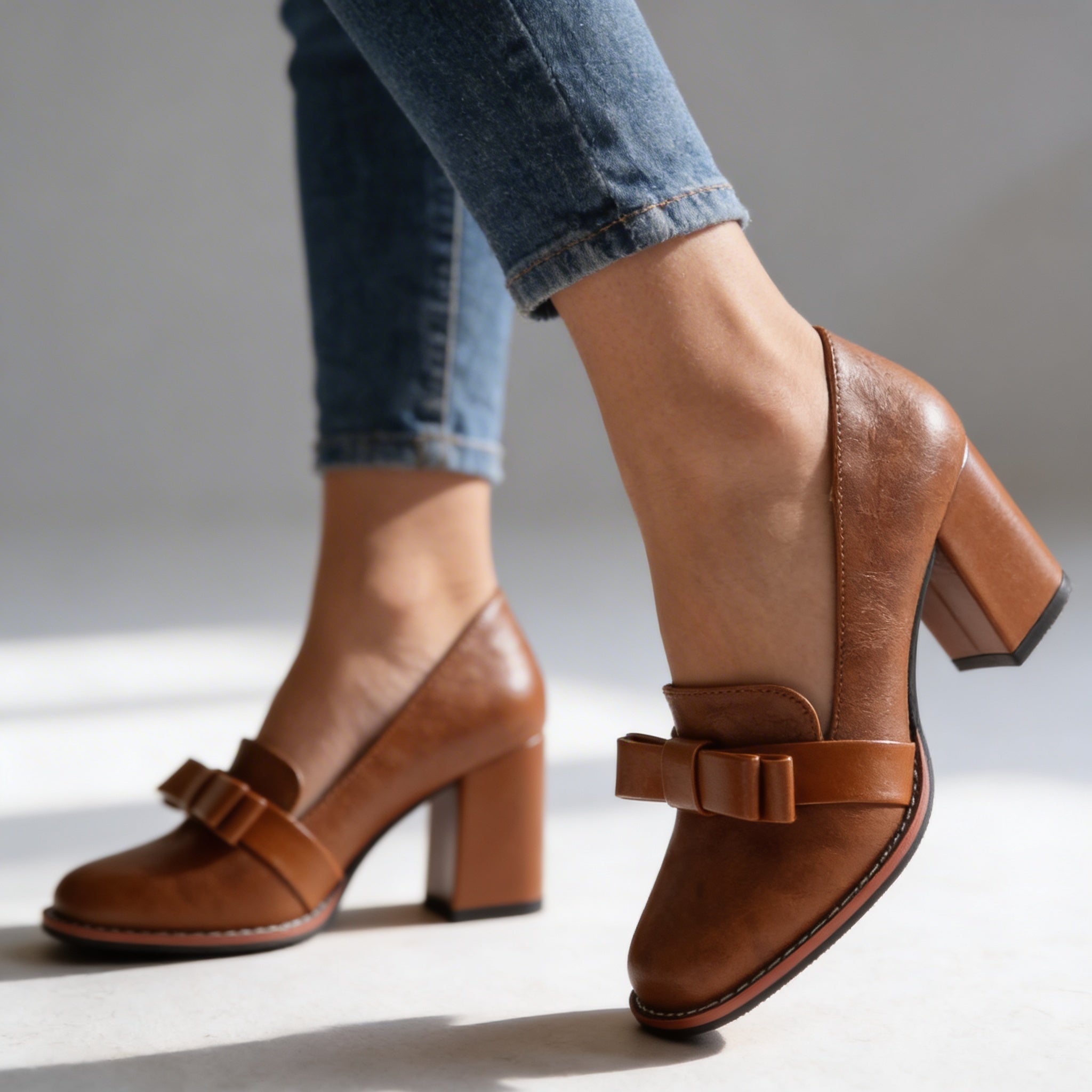 Abigail Bow Strap Loafers