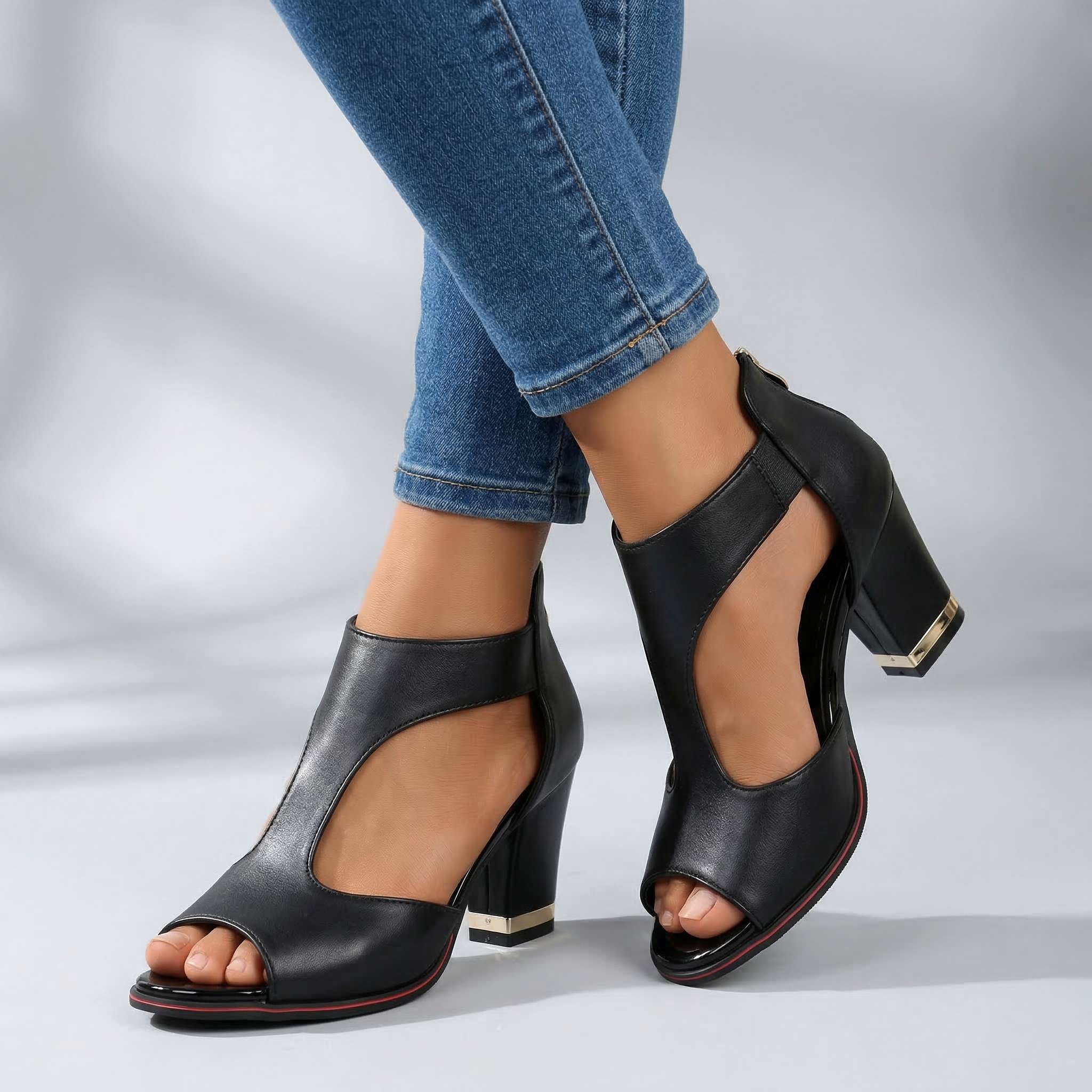 Angelina Open Toe Heels