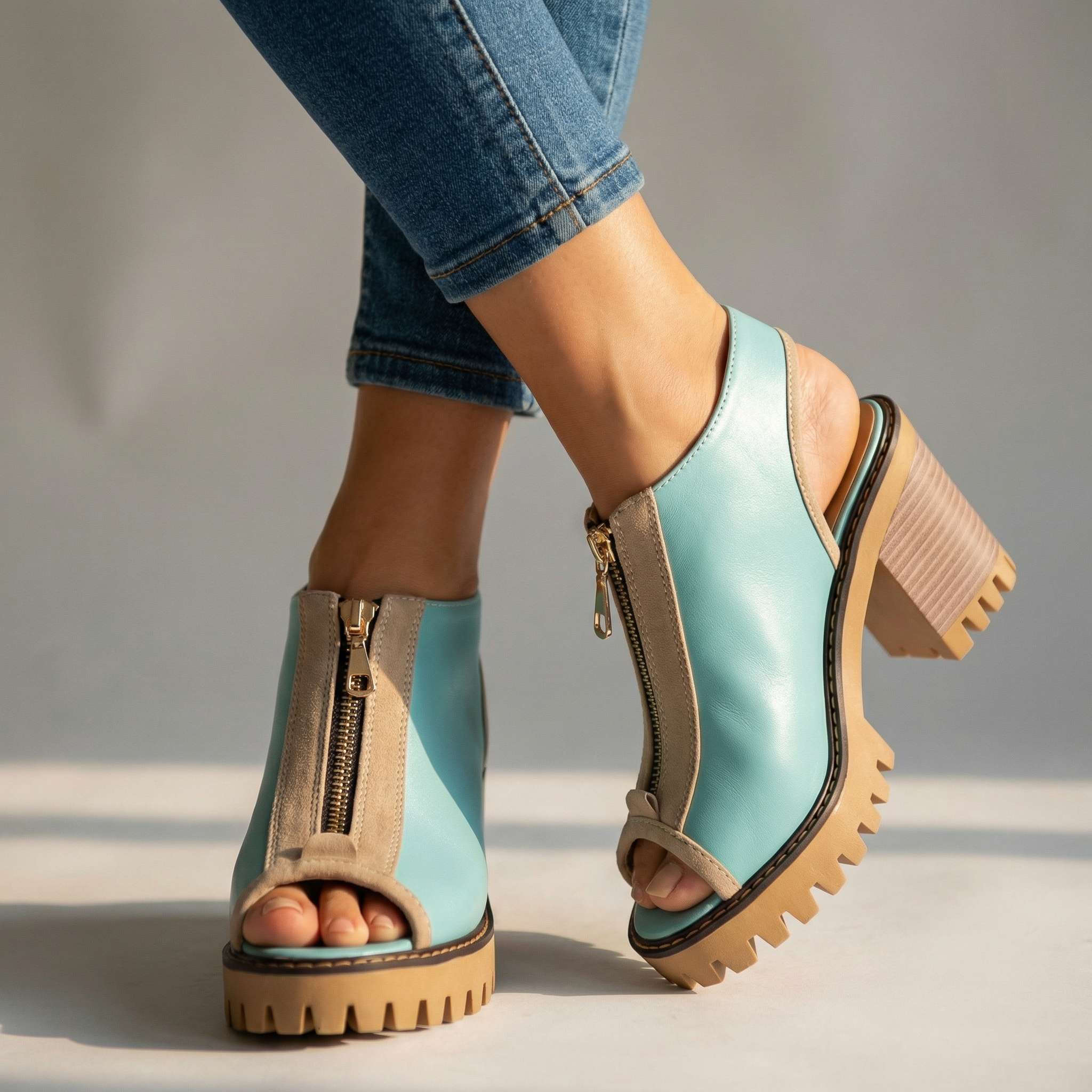 Ashley Zipper Heels