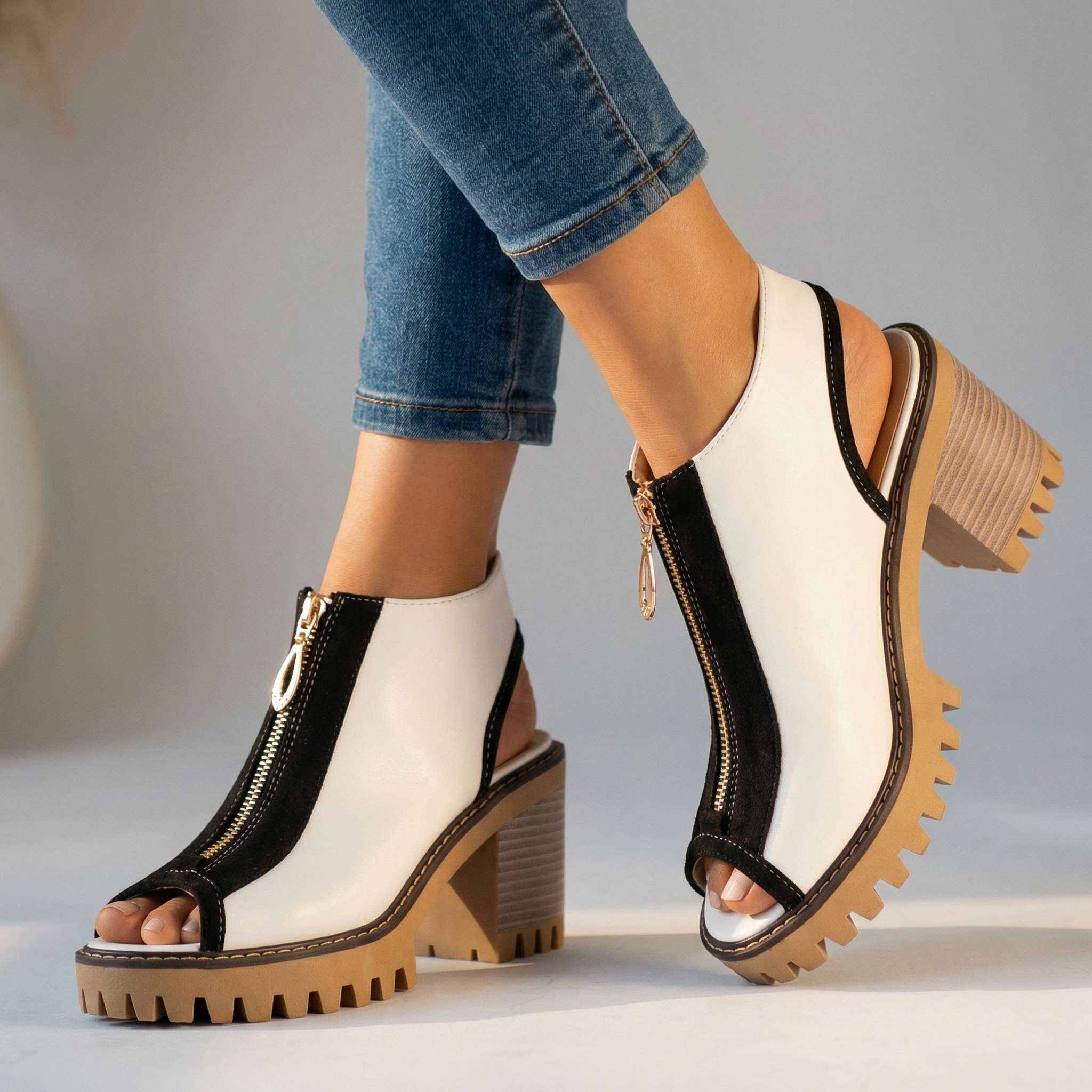 Ashley Zipper Heels