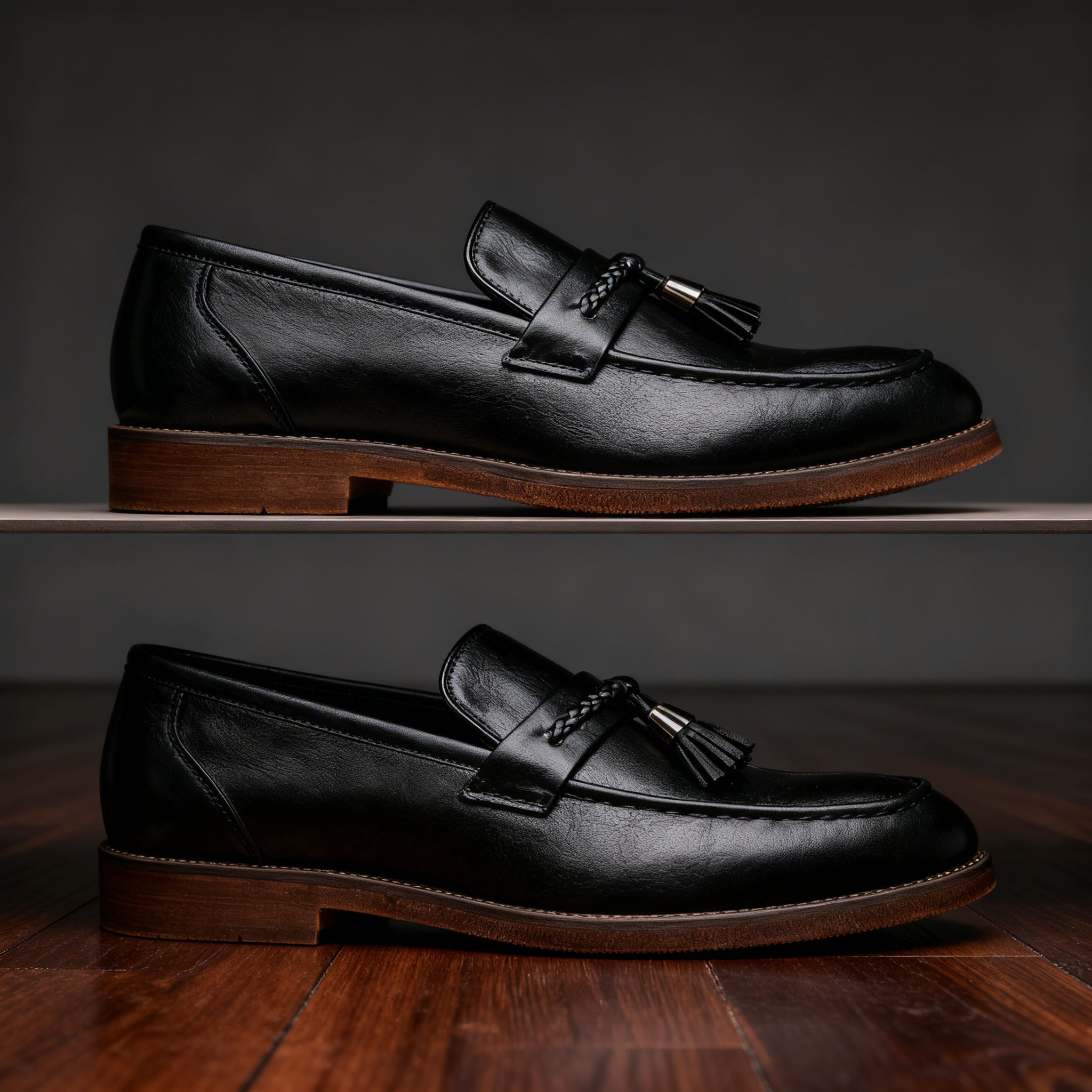 Carlson Tassel Leather Loafers